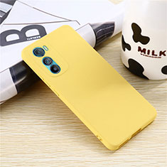 Custodia Silicone Ultra Sottile Morbida 360 Gradi Cover per Motorola Moto Edge 30 5G Giallo