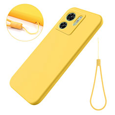 Custodia Silicone Ultra Sottile Morbida 360 Gradi Cover per Motorola Moto Edge 40 5G Giallo