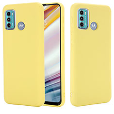 Custodia Silicone Ultra Sottile Morbida 360 Gradi Cover per Motorola Moto G60 Giallo