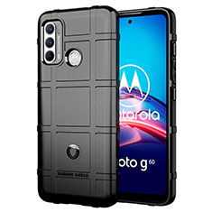 Custodia Silicone Ultra Sottile Morbida 360 Gradi Cover per Motorola Moto G60 Nero