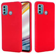 Custodia Silicone Ultra Sottile Morbida 360 Gradi Cover per Motorola Moto G60 Rosso