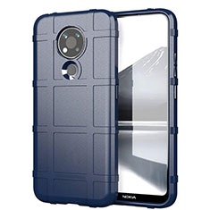 Custodia Silicone Ultra Sottile Morbida 360 Gradi Cover per Nokia 3.4 Blu