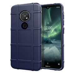 Custodia Silicone Ultra Sottile Morbida 360 Gradi Cover per Nokia 6.2 Blu