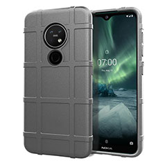 Custodia Silicone Ultra Sottile Morbida 360 Gradi Cover per Nokia 6.2 Grigio