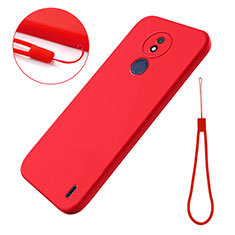Custodia Silicone Ultra Sottile Morbida 360 Gradi Cover per Nokia C21 Rosso