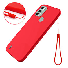 Custodia Silicone Ultra Sottile Morbida 360 Gradi Cover per Nokia C31 Rosso