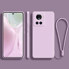 Custodia Silicone Ultra Sottile Morbida 360 Gradi Cover per OnePlus 10R 5G Lavanda