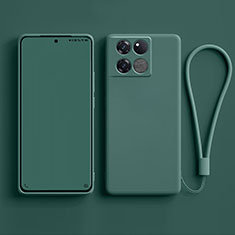 Custodia Silicone Ultra Sottile Morbida 360 Gradi Cover per OnePlus 10T 5G Verde Notte