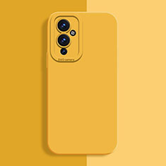Custodia Silicone Ultra Sottile Morbida 360 Gradi Cover per OnePlus 9 5G Giallo