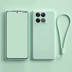 Custodia Silicone Ultra Sottile Morbida 360 Gradi Cover per OnePlus Ace Pro 5G Verde Pastello