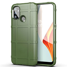 Custodia Silicone Ultra Sottile Morbida 360 Gradi Cover per OnePlus Nord N100 Verde Militare