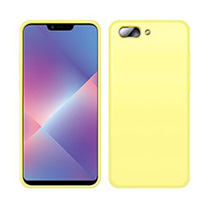 Custodia Silicone Ultra Sottile Morbida 360 Gradi Cover per Oppo A12e Giallo