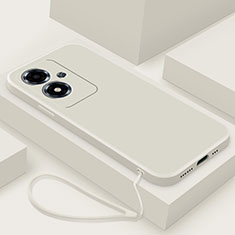 Custodia Silicone Ultra Sottile Morbida 360 Gradi Cover per Oppo A2m 5G Bianco