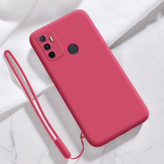 Custodia Silicone Ultra Sottile Morbida 360 Gradi Cover per Oppo A33 Rosso Rosa