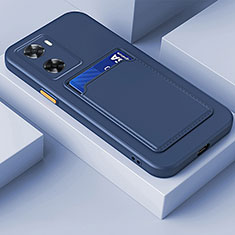 Custodia Silicone Ultra Sottile Morbida 360 Gradi Cover per Oppo A57 4G Blu
