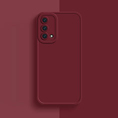 Custodia Silicone Ultra Sottile Morbida 360 Gradi Cover per Oppo A74 5G Rosso