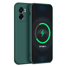 Custodia Silicone Ultra Sottile Morbida 360 Gradi Cover per Oppo A77 5G Verde Notte