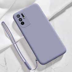 Custodia Silicone Ultra Sottile Morbida 360 Gradi Cover per Oppo F19 Pro+ Plus 5G Grigio Lavanda