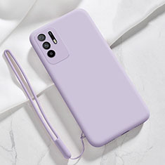 Custodia Silicone Ultra Sottile Morbida 360 Gradi Cover per Oppo F19 Pro+ Plus 5G Lavanda