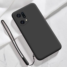 Custodia Silicone Ultra Sottile Morbida 360 Gradi Cover per Oppo Find X5 Pro 5G Nero