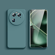 Custodia Silicone Ultra Sottile Morbida 360 Gradi Cover per Oppo Find X6 5G Verde Notte