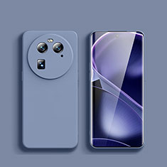 Custodia Silicone Ultra Sottile Morbida 360 Gradi Cover per Oppo Find X6 Pro 5G Grigio Lavanda