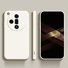 Custodia Silicone Ultra Sottile Morbida 360 Gradi Cover per Oppo Find X7 5G Bianco