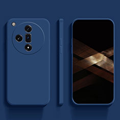 Custodia Silicone Ultra Sottile Morbida 360 Gradi Cover per Oppo Find X7 5G Blu