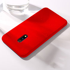 Custodia Silicone Ultra Sottile Morbida 360 Gradi Cover per Oppo Realme X Rosso