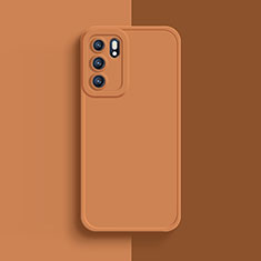 Custodia Silicone Ultra Sottile Morbida 360 Gradi Cover per Oppo Reno6 Pro 5G India Arancione