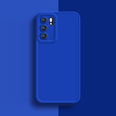 Custodia Silicone Ultra Sottile Morbida 360 Gradi Cover per Oppo Reno6 Pro 5G India Blu