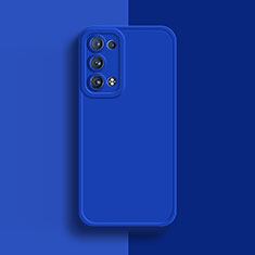 Custodia Silicone Ultra Sottile Morbida 360 Gradi Cover per Oppo Reno6 Pro+ Plus 5G Blu