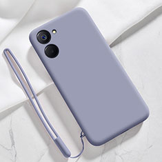 Custodia Silicone Ultra Sottile Morbida 360 Gradi Cover per Realme 10S 5G Grigio Lavanda