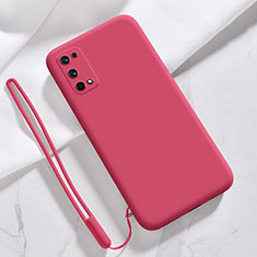 Custodia Silicone Ultra Sottile Morbida 360 Gradi Cover per Realme V15 5G Rosso Rosa