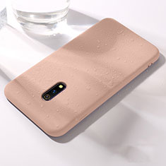 Custodia Silicone Ultra Sottile Morbida 360 Gradi Cover per Realme X Oro Rosa