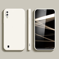 Custodia Silicone Ultra Sottile Morbida 360 Gradi Cover per Samsung Galaxy A01 SM-A015 Bianco