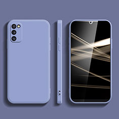 Custodia Silicone Ultra Sottile Morbida 360 Gradi Cover per Samsung Galaxy A03s Grigio Lavanda