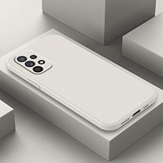 Custodia Silicone Ultra Sottile Morbida 360 Gradi Cover per Samsung Galaxy A23 5G Bianco