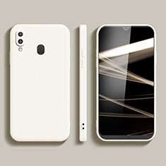 Custodia Silicone Ultra Sottile Morbida 360 Gradi Cover per Samsung Galaxy A30 Bianco