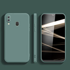 Custodia Silicone Ultra Sottile Morbida 360 Gradi Cover per Samsung Galaxy A30 Verde Notte