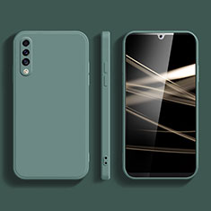 Custodia Silicone Ultra Sottile Morbida 360 Gradi Cover per Samsung Galaxy A50S Verde Notte