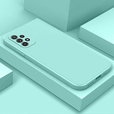 Custodia Silicone Ultra Sottile Morbida 360 Gradi Cover per Samsung Galaxy A52 5G Ciano