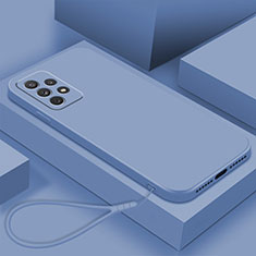 Custodia Silicone Ultra Sottile Morbida 360 Gradi Cover per Samsung Galaxy A72 4G Blu