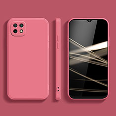 Custodia Silicone Ultra Sottile Morbida 360 Gradi Cover per Samsung Galaxy F42 5G Rosa Caldo