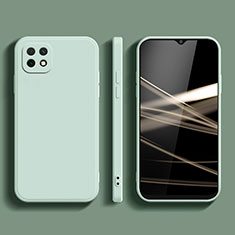 Custodia Silicone Ultra Sottile Morbida 360 Gradi Cover per Samsung Galaxy F42 5G Verde Pastello