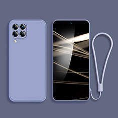 Custodia Silicone Ultra Sottile Morbida 360 Gradi Cover per Samsung Galaxy F62 5G Grigio Lavanda
