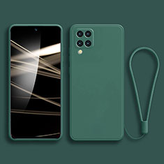 Custodia Silicone Ultra Sottile Morbida 360 Gradi Cover per Samsung Galaxy F62 5G Verde Notte