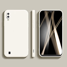 Custodia Silicone Ultra Sottile Morbida 360 Gradi Cover per Samsung Galaxy M10 Bianco
