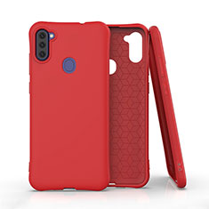 Custodia Silicone Ultra Sottile Morbida 360 Gradi Cover per Samsung Galaxy M11 Rosso