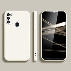 Custodia Silicone Ultra Sottile Morbida 360 Gradi Cover per Samsung Galaxy M21 (2021) Bianco